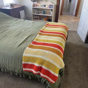70s homemade Afghan Crochet Blanket